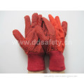 Red Cotton Drill Polka DOT Work Glove (DCD202)